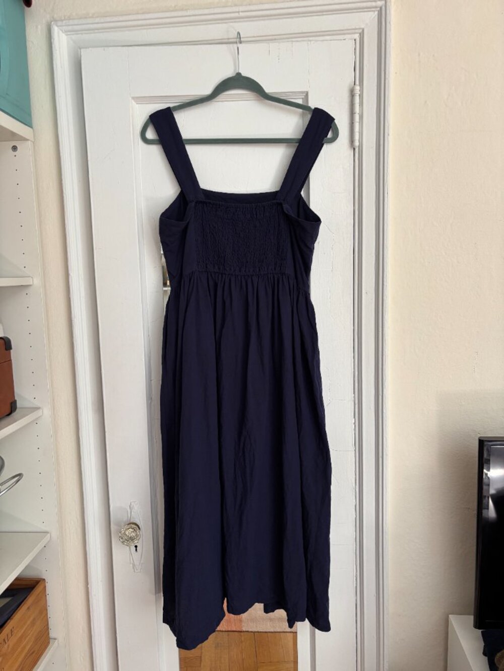 Uniqlo Navy Blue Square Neck Sundress Size L Like New - Picture 4 of 7